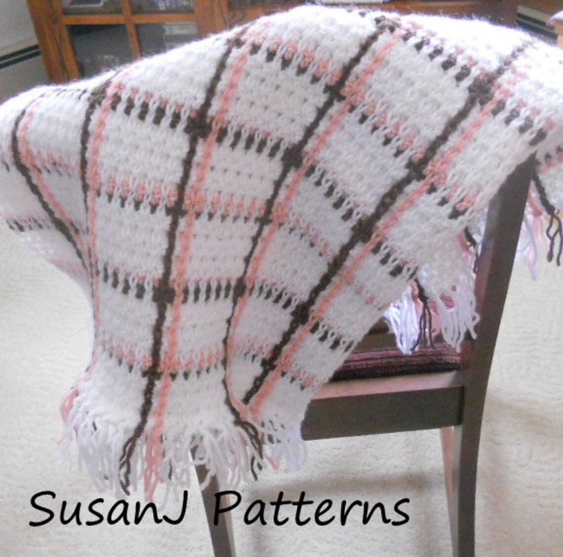 Crochet Pattern Baby Plaid Afghan Etsy