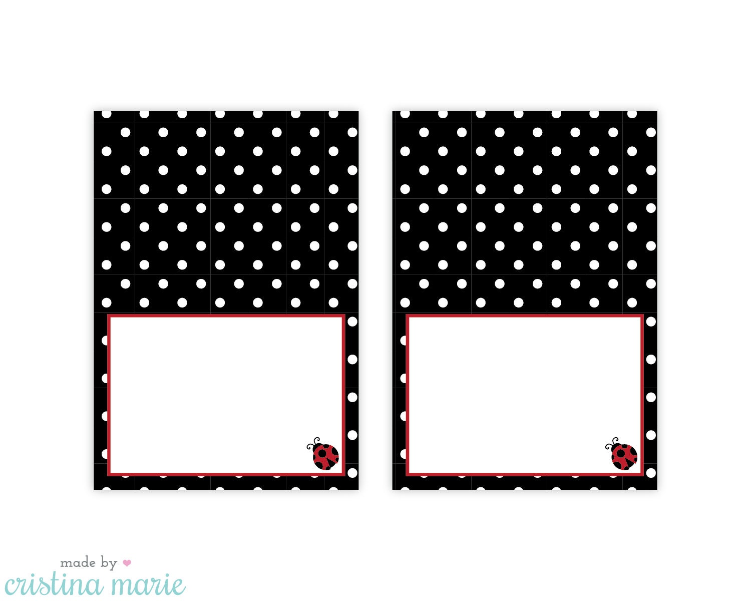 INSTANT DOWNLOAD, Ladybug Baby Shower, Table Tents, Printable Table ...