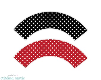 INSTANT DOWNLOAD, ladybug baby shower, ladybug party, cupcake wrappers, printable cupcake wrappers