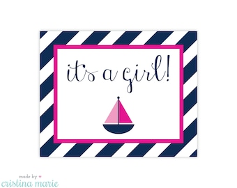 INSTANT DOWNLOAD nautical baby shower printable sign | Etsy