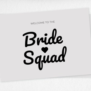 Bride Squad Postcard - Invitation de mariage - Impression physique de conception personnalisée