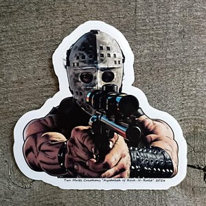 Naklejka retro Road Warrior Lord, wodoodporna dekoracja winylowa