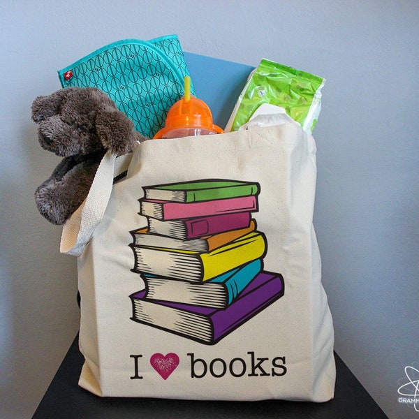 Book Lover Gift, Boek Tote Bag, Bibliothecaris Geschenken, Dual Purpose Tote Bag, Moderne Luier Tas, Leuke Leraar Tote Bag