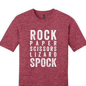 Rock Paper Scissors Lizard Spock Shirt Spock T-Shirt Funny Nerdy Shirt Geeky Shirt Nerdy Christmas Gifts Funny Nerd TShirt Funny Mens TShirt image 1