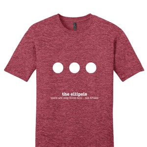 Ellipsis Punctuation Shirt, English Teacher Shirt, Mens Grammar Shirt, Gifts for Teachers, Mens Shirt Funny image 1