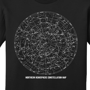 Constellation Shirt Constellation Map Science Shirt Astronomy Shirt Outer Space Shirt Unique Mens Science TShirt Stars TShirt Stars Shirt imagen 1