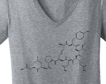 Oxytocin Molecule Shirt Nerdy Couple Gifts for Her Science Shirts for Women Love Molecule Oxytocin Shirts Girlfriend Gifts for Girlfriend