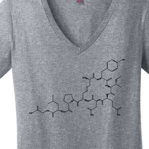 Oxytocin Molecule Shirt Nerdy Couple Gifts for Her Science Shirts for Women Love Molecule Oxytocin Shirts Girlfriend Gifts for Girlfriend image 1