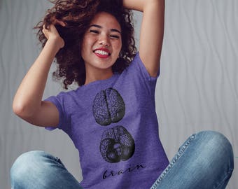 Womens Brain Shirt Vintage Anatomy T-Shirt Anatomy Shirt Science Shirt Biology Shirt Graduation Medical School Gift Science Geekery Shirts