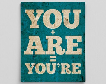 Grammar Print Its and It's Usage Definition English Print | Etsy