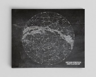 Constellation Print Constellation Map Stars Map Chalkboard Astronomy Poster Geekery Science Gift Science Art Office Decor Gifts for Teachers