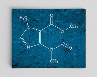 Kitchen Decor Home Decor Caffeine Molecule Chemistry Science Caffeine Chemical Structure Print Coffee Tea Gift Science Art Gifts for Teacher