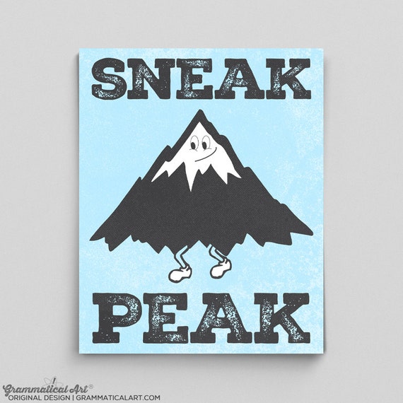 Sneak Peak English Poster Classroom Decor Typographic Print Etsy