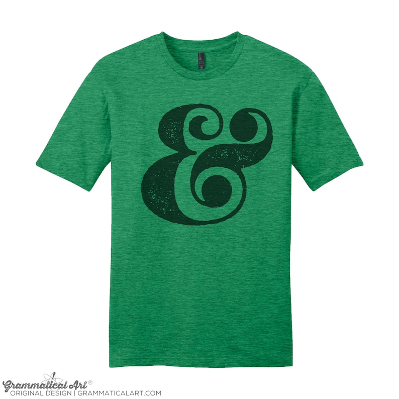 Ampersand TShirt English Teacher Mens Grammar Shirt Gifts for Teachers Cool Funny T Shirt Womens Shirt Typography Tshirt Nerdy Gift image 2