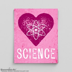 Girls Room Decor Nerdy Science Posters for Her Gifts for Her Love Science Print Women in Science Art Bohr Model Science Poster STEM Posters