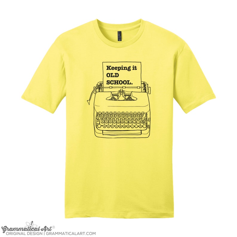 Typewriter Shirt Hipster Shirt Copywriter Librarian Editor Author Writer's Shirt Gifts for Teachers Cool Funny T Shirt Typography TShirt image 3