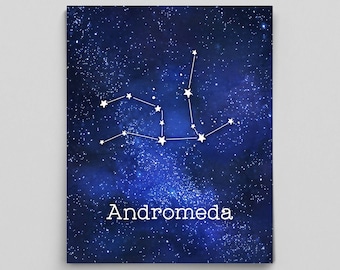 Andromeda Constellation Print Constellation Art Outer Space Art Andromeda Constellation Print Constellation Art Outer Space Art