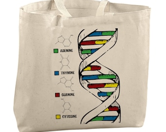 Cool Science Gear Gifts for Sister Gifts for Her Gifts for Mom Girls Christmas Gifts Science Teacher Gift DNA Bag Double Helix Tote Bag