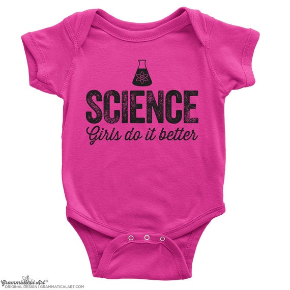 Science Girls Do It Better Onepiece Babies Scientist Baby Etsy