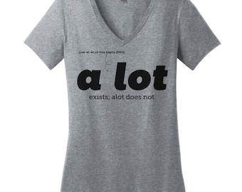 En massa V-ringad t-shirt grammatik damskjorta engelsklärare gåva för lärare cool rolig t-shirt nördig t-shirt bra grammatik