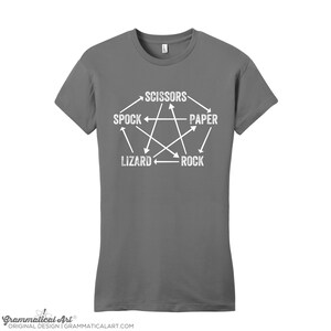 Rules of Rock Paper Scissors Lizard Spock Shirt Spock T-Shirt Funny Nerdy Shirt Geeky Shirt Nerdy Gift Ideas Nerd TShirt Funny Womens TShirt image 2