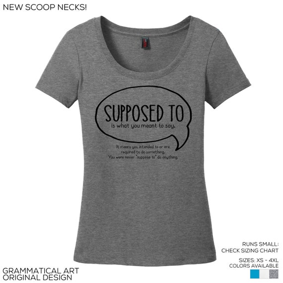 Supposed to Grammar Rule Grammar Nerd Shirt Editor Copywriter