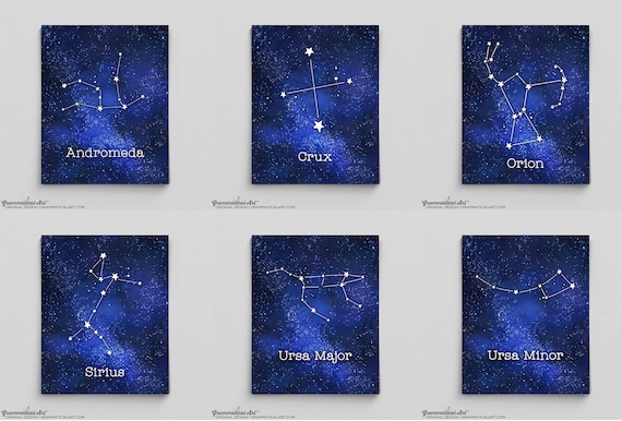 Andromeda Constellation Print Constellation Art Outer Space Art