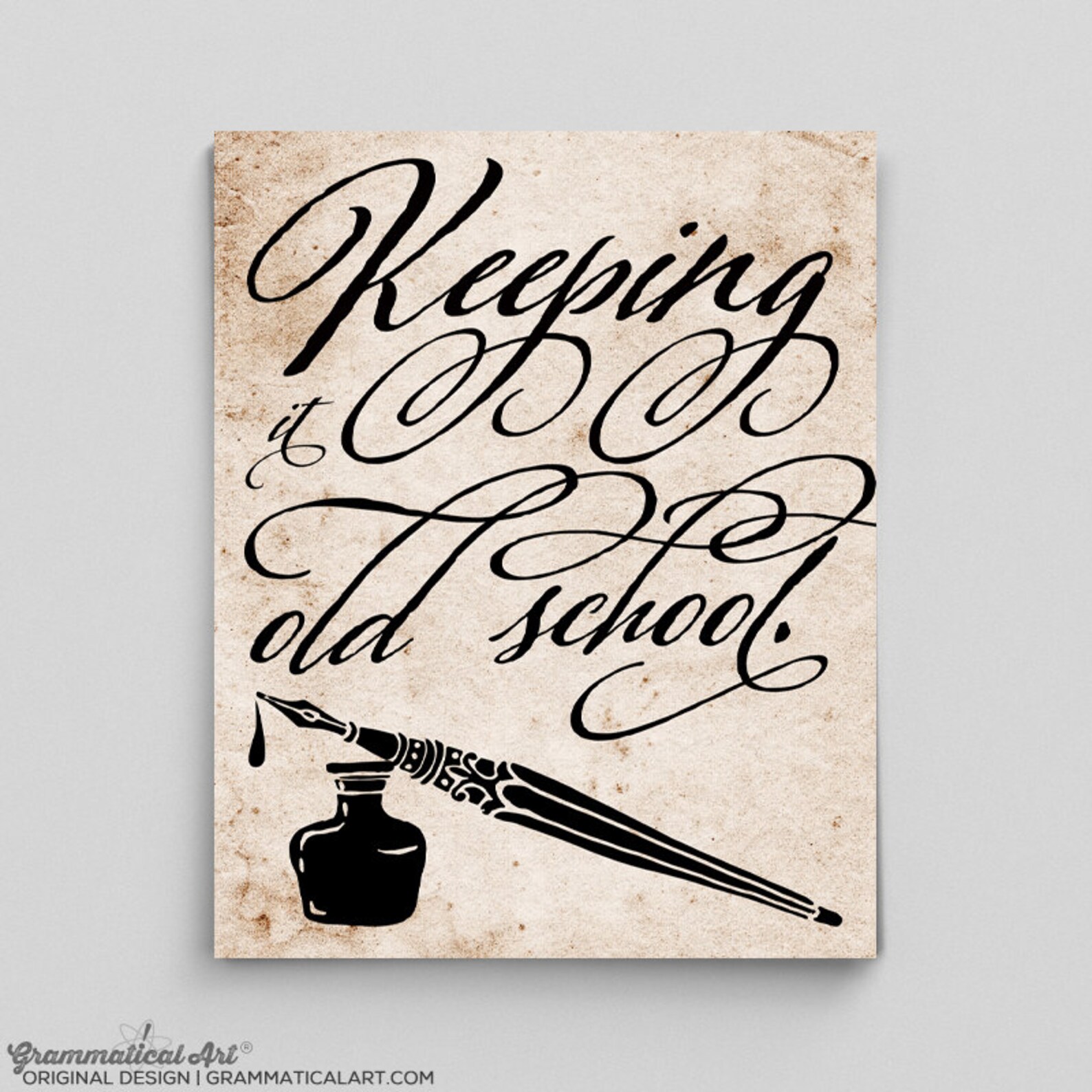 Keeping Lettering Keeping It Old School Calligraphy Art Typography Print Typographic ...