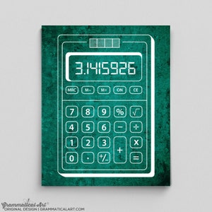 Calculator Print Calculator Poster Math Teacher Gifts for Teachers Mathematics Mathematical Art Typographic Print Classroom Decor Math Gifts
