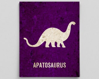 Dinosaur Nursery Print Apatosaurus Poster Science Poster Baby Geekery Dino Gifts for Teachers Typographic Print Dinosaur Nursery Art for Boy