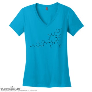 Oxytocin Molecule Shirt Nerdy Couple Gifts for Her Science Shirts for Women Love Molecule Oxytocin Shirts Girlfriend Gifts for Girlfriend image 3