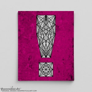 Punctuation Poster Grammar Poster Geometric Art Geometric Print Exclamation Point Grammar Police Librarian Writer Copywriter Editor Teacher