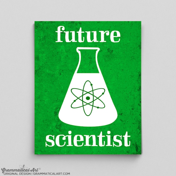 Future Scientist Poster Nursery Baby Scientist Baby Science Nursery Decor Rocket Science Space Gifts for Babies Geeky Baby Gifts Nerdy Baby