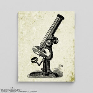 Vintage Microscope Print Antique Science Poster Unique Teacher Gifts for Teachers Biology Chemistry Vintage Science Prints Science Teacher