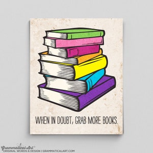 Classroom Decor Classroom Teacher Gift Classroom Poster Librarian Gifts for Teachers Gifts I Love Books Poster Book Art English Teacher Gift