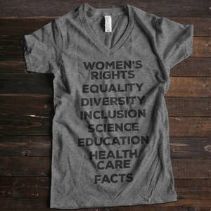 Womens Rights Shirt, Womens March Shirt, Womens V Neck, Fight for Womens Rights, Science Shirt, Political Shirt, Womens Tshirts, Nasty Woman image 1