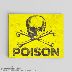 Skull and Crossbones Poison Science Poster Science Art Forensics Biochemistry Science Teacher Gifts for Teachers Science Vintage Anatomy Fun