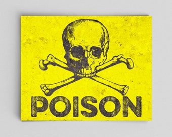 Skull and Crossbones Poison Science Poster Science Art Forensics Biochemistry Science Teacher Gifts for Teachers Science Vintage Anatomy Fun