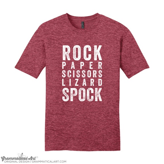 11 Colores Ladies T-shirt Rock Papel Tijera Lagarto Spock-Para Mujer