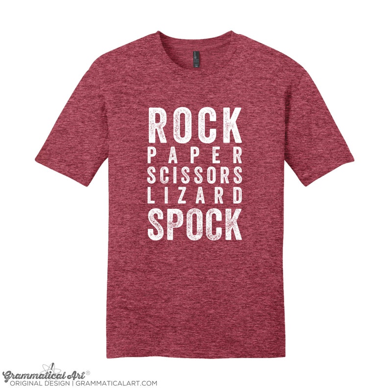 Rock Paper Scissors Lizard Spock Shirt Spock T-Shirt Funny Nerdy Shirt Geeky Shirt Nerdy Christmas Gifts Funny Nerd TShirt Funny Mens TShirt image 1