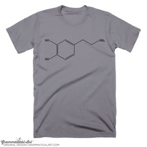 Dopamine Molecule Shirt Men&#39;s Shirt Women&#39;s T-Shirt Gift for Teacher Nerdy Chemistry Shirt Science Gear Chemical Structure Shirt Science