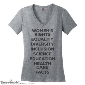 Womens Rights Shirt, Womens March Shirt, Womens V Neck, Fight for Womens Rights, Science Shirt, Political Shirt, Womens Tshirts, Nasty Woman image 2