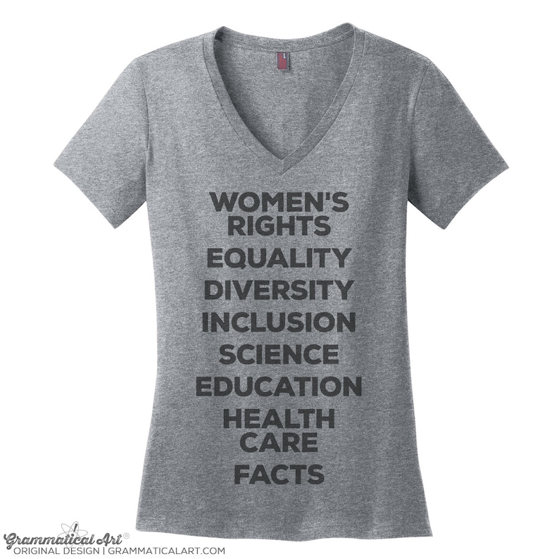 Womens Rights Shirt, Womens March Shirt, Womens V Neck, Fight for Womens Rights, Science Shirt, Political Shirt, Womens Tshirts, Nasty Woman image 2