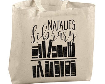 Personalized Bags for Women Teacher Gifts Teacher Appreciation Gifts for Librarians Personalized Tote Bag Book Lover Personalized Book Bag