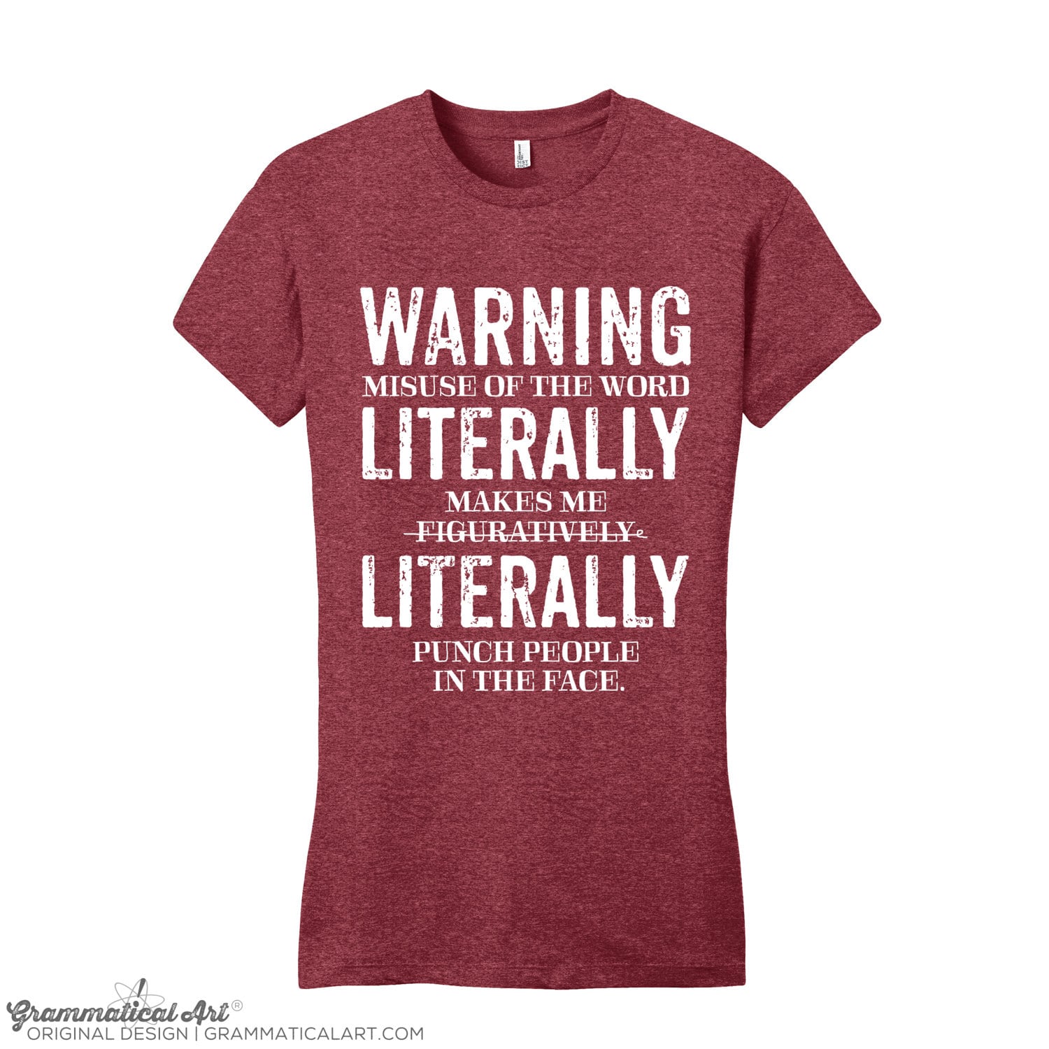 Funny Grammar Shirt Literally Figuratively Grammar Shirt English