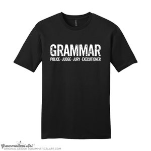 Grammar Police Gift, Grammar Shirt, Teacher Appreciation Gift, Coworker Gift, Gifts for Teachers, Sarcasm Shirts, Workout Sarcasm TShirt image 2
