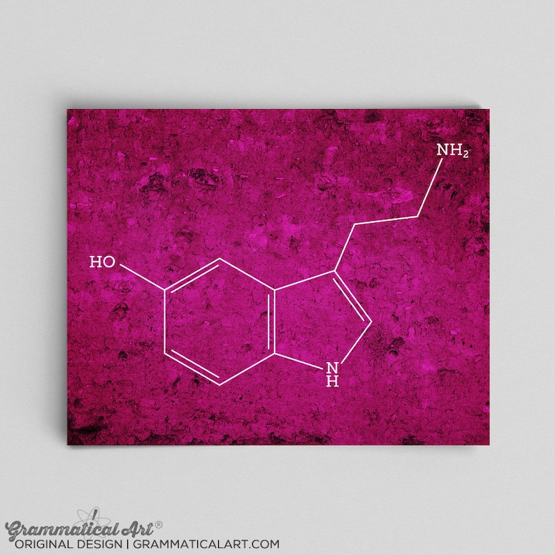 Download Serotonin Molecule Chemistry Poster Customizable Gifts for ...