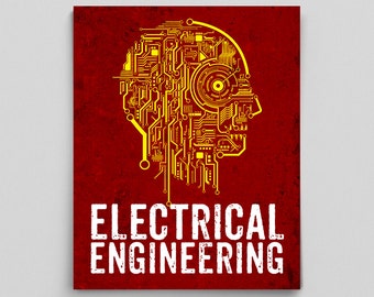 電気技師ポスター エンジニアリング回路基板 教師へのギフト 活版印刷 科学 アート エンジニアリング ギフト 回路印刷