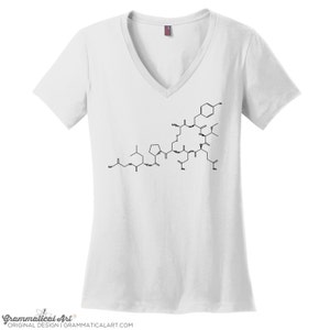 Oxytocin Molecule Shirt Nerdy Couple Gifts for Her Science Shirts for Women Love Molecule Oxytocin Shirts Girlfriend Gifts for Girlfriend image 2