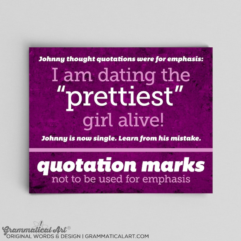 Grammar Print Quotation Usage Definition English Print Teacher Gifts for Teachers Typographic Print English Gifts Gag Gift Office Decor image 1